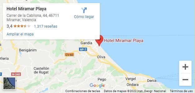 Situación Hotel Miramar Playa