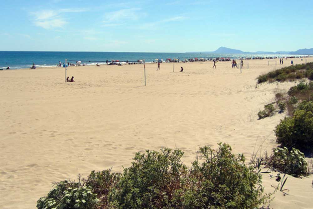 Arenal de la playa de Xeraco- Valencia
